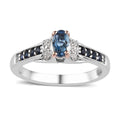 Santa Maria Aquamarine and Multi Gemstone Ring in Vermeil YG and Platinum Over Sterling Silver 0.50 ctw - Sticky add to cart bar