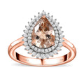 Luxoro AAA Marropino Morganite and G-H I3 Diamond 2.00 ctw Ring in 10K Rose Gold - Sticky add to cart bar