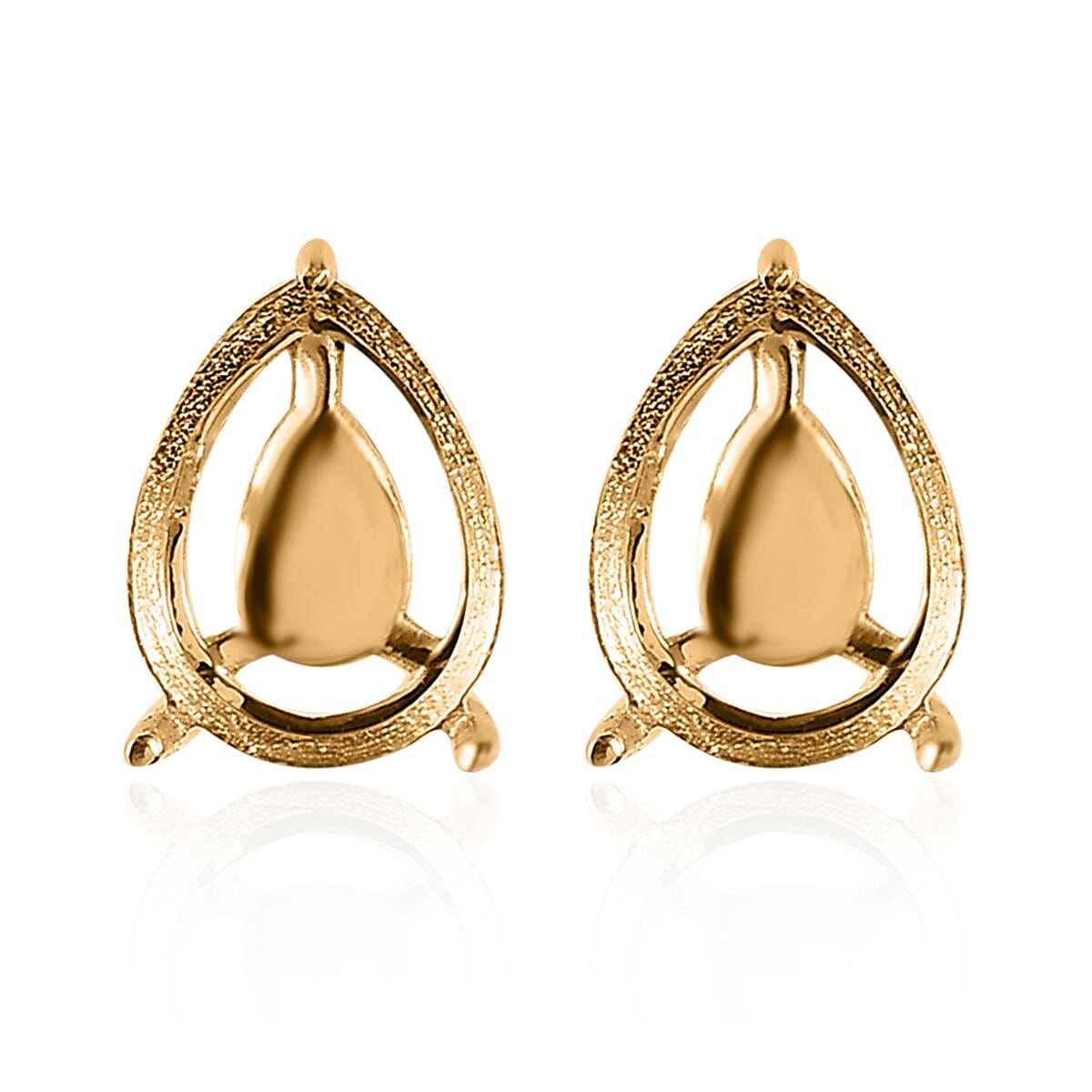 Luxoro 10K Yellow Gold Stud Mounting Earrings
