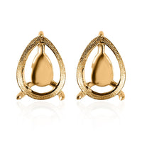 Luxoro 10K Yellow Gold Stud Mounting Earrings