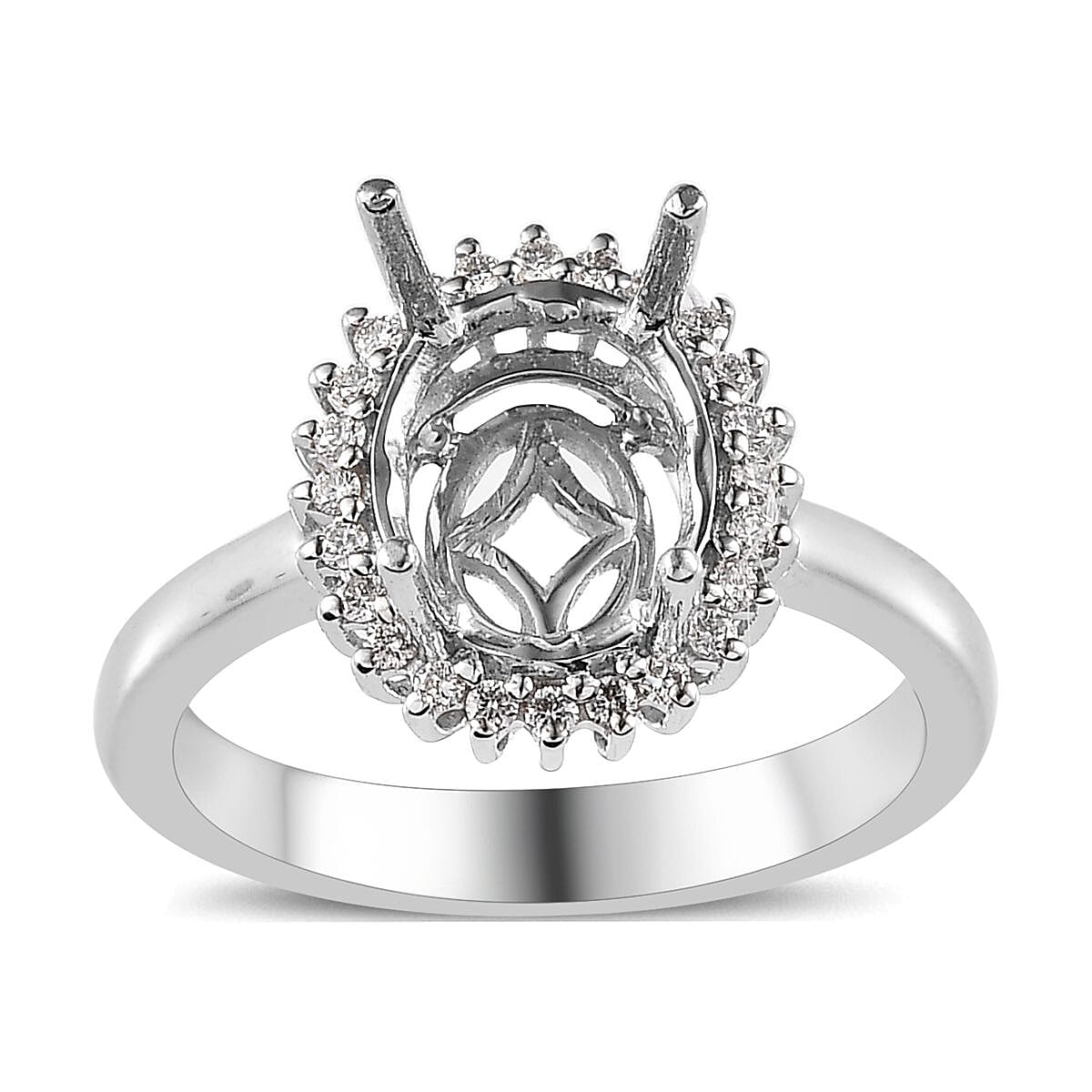 Rhapsody 950 Platinum E-F VS Diamond Mounting Ring (Size 7.0) 7.50 Grams 0.20 ctw