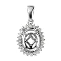 Rhapsody E-F VS Diamond 0.20 ctw Mounting Pendant in 950 Platinum (Ovl 10x8 mm) - Sticky add to cart bar