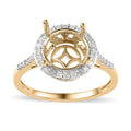 White Diamond 0.25 ctw Mounting Ring in 10K Yellow Gold (Size 7.0) - Sticky add to cart bar