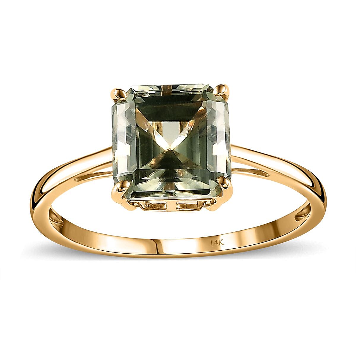 Luxoro 14K Yellow Gold AAA Turkizite Solitaire Ring 3.40 ctw