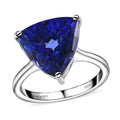 Rhapsody 950 Platinum AAA Tanzanite Solitaire Ring (Size 7.0) (5.10 g) 5.80 ctw - Sticky add to cart bar