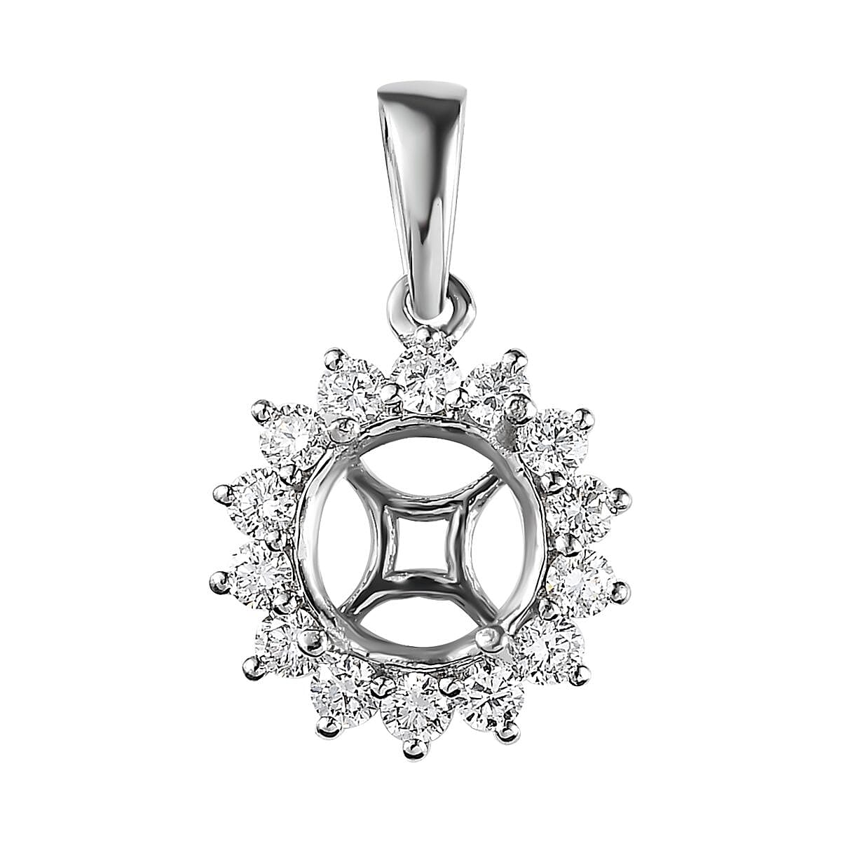 Rhapsody 950 Platinum E-F VS Diamond Mounting Pendant 0.10 ctw