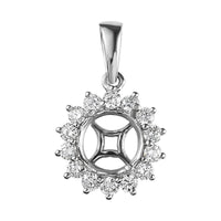 Rhapsody 950 Platinum E-F VS Diamond Mounting Pendant 0.10 ctw