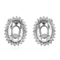 White Zircon Mounting Stud Earrings in Platinum Over Sterling Silver 0.85 ctw - Sticky add to cart bar