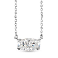 Moissanite Necklace (20 Inches) in Rhodium Over Sterling Silver 3.75 ctw