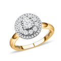 14K Yellow Gold G SI1 Diamond Ring (Size 7.0) 0.50 ctw - Sticky add to cart bar