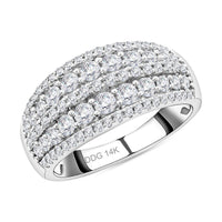 14K White Gold G SI1 Diamond Ring (Size 7.0) 5.75 Grams 1.00 ctw