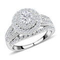 14K White Gold Diamond (G, SI1) Ring (Size 7.0) (5.75 g) 1.50 ctw - Sticky add to cart bar