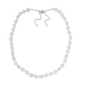 Freshwater Pearl Necklace 18-21 Inches in Rhodium Over Sterling Silver - Sticky add to cart bar