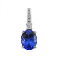 Certified & Appraised Rhapsody 950 Platinum AAAA Tanzanite and E-F VS Diamond Statement Pendant without Chain 2.75 ctw - Sticky add to cart bar
