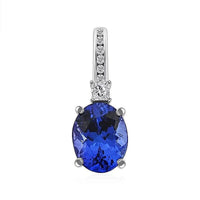 Certified & Appraised Rhapsody 950 Platinum AAAA Tanzanite and E-F VS Diamond Statement Pendant without Chain 2.75 ctw
