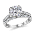 Moissanite Ring in Platinum Over Sterling Silver (Size 10.0) 2.40 ctw - Sticky add to cart bar