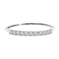 Moissanite (Rnd 6.5mm) Bangle Bracelet in Platinum Over Sterling Silver (6.50 In) 11.00 ctw - Sticky add to cart bar