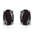 Anthill Garnet Solitaire Stud Earrings in Platinum Over Sterling Silver 1.10 ctw - Sticky add to cart bar