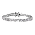 White Zircon Bracelet in Platinum Over Sterling Silver (6.50 In) 9.00 ctw - Sticky add to cart bar