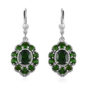 TLV Chrome Diopside Lever Back Earrings in Platinum Over Sterling Silver 5.30 ctw - Sticky add to cart bar