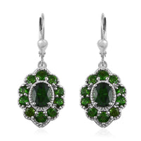TLV Chrome Diopside Lever Back Earrings in Platinum Over Sterling Silver 5.30 ctw