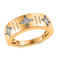 Moissanite Ring in Vermeil Yellow Gold Over Sterling Silver (Size 5.0) 0.15 ctw - Sticky add to cart bar