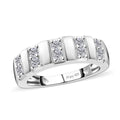 Moissanite Ring in Platinum Over Sterling Silver (Size 9) 0.30 ctw - Sticky add to cart bar