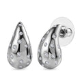Moissanite Rain Drop Tear Drop Statement Earrings in Platinum Over Sterling Silver 1.00 ctw - Sticky add to cart bar