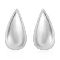 Vermeil Yellow Gold Over Sterling Silver Tear Drop Water Drop Earrings 6.80 Grams