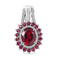 Rhapsody 950 Platinum AAAA Ouro Fino Rubellite and E-F VS Diamond Floral Pendant without Chain 5.25 Grams 2.65 ctw - Sticky add to cart bar