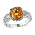 Premium Brazilian Fire Opal and Multi Gemstone Ring in Platinum Over Sterling Silver 2.60 ctw - Sticky add to cart bar