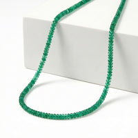 Doorbuster Certified & Appraised Rhapsody 950 Platinum AAAA Emerald Beaded Graduation Necklace (18 Inches) with 2 Inch Extender 36.00 ctw