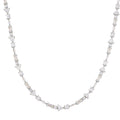 Lustro Stella Finest CZ Necklace 13-16 Inches in Rhodium Over Sterling Silver 5.90 ctw - Sticky add to cart bar