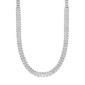 Lustro Stella Finest CZ Necklace (13-16 Inches) in Rhodium Over Sterling Silver 56.80 ctw - Sticky add to cart bar
