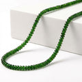 Certified & Appraised Luxoro 14K Yellow Gold AAAA Chrome Diopside Beaded Necklace 18-20 Inches 70.00 ctw - Sticky add to cart bar
