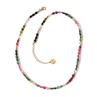 Certified & Appraised Iliana 18K Yellow Gold AAAA Multi-Tourmaline Beaded Graduated Necklace 18-20 Inches 30.00 ctw