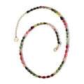 Certified & Appraised Iliana AAAA Multi-Tourmaline 50.00 ctw Beaded Graduation Necklace in 18K Yellow Gold 18-20 Inches - Sticky add to cart bar