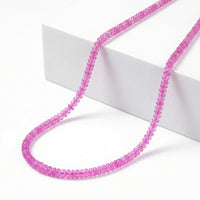 Certified & Appraised Rhapsody 950 Platinum AAAA Madagascar Pink Sapphire Beaded Graduated Necklace 18-20 Inches 68.00 ctw
