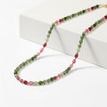 Certified & Appraised Iliana 18K Yellow Gold AAAA Multi-Tourmaline Beaded Graduated Necklace 18 Inches with 2 Inch Extender 50.00 ctw - Sticky add to cart bar