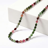 Certified & Appraised Iliana 18K Yellow Gold AAAA Multi-Tourmaline Beaded Necklace 18-20 Inches 100.00 ctw