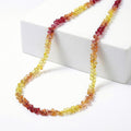 Certified & Appraised Rhapsody 950 Platinum AAAA Multi Sapphire Beaded Graduated Necklace 18-20 Inches 55.00 ctw - Sticky add to cart bar