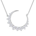 Lustro Stella Finest CZ Necklace (18-20 Inches) in Rhodium Over Sterling Silver 4.40 ctw - Sticky add to cart bar