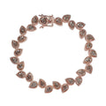 Natural Champagne Diamond Bracelet in Vermeil Rose Gold Over Sterling Silver (7.25 In) 2.00 ctw - Sticky add to cart bar