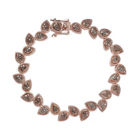 Natural Champagne Diamond Bracelet in Vermeil Rose Gold Over Sterling Silver (7.25 In) 2.00 ctw