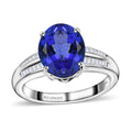 Rhapsody 950 Platinum AAAA Tanzanite, Diamond (E-F, VS2) (0.25 cts) Ring (Size 10.0) (7.75 g) (Del. in 7-10 Days) 5.35 ctw - Sticky add to cart bar