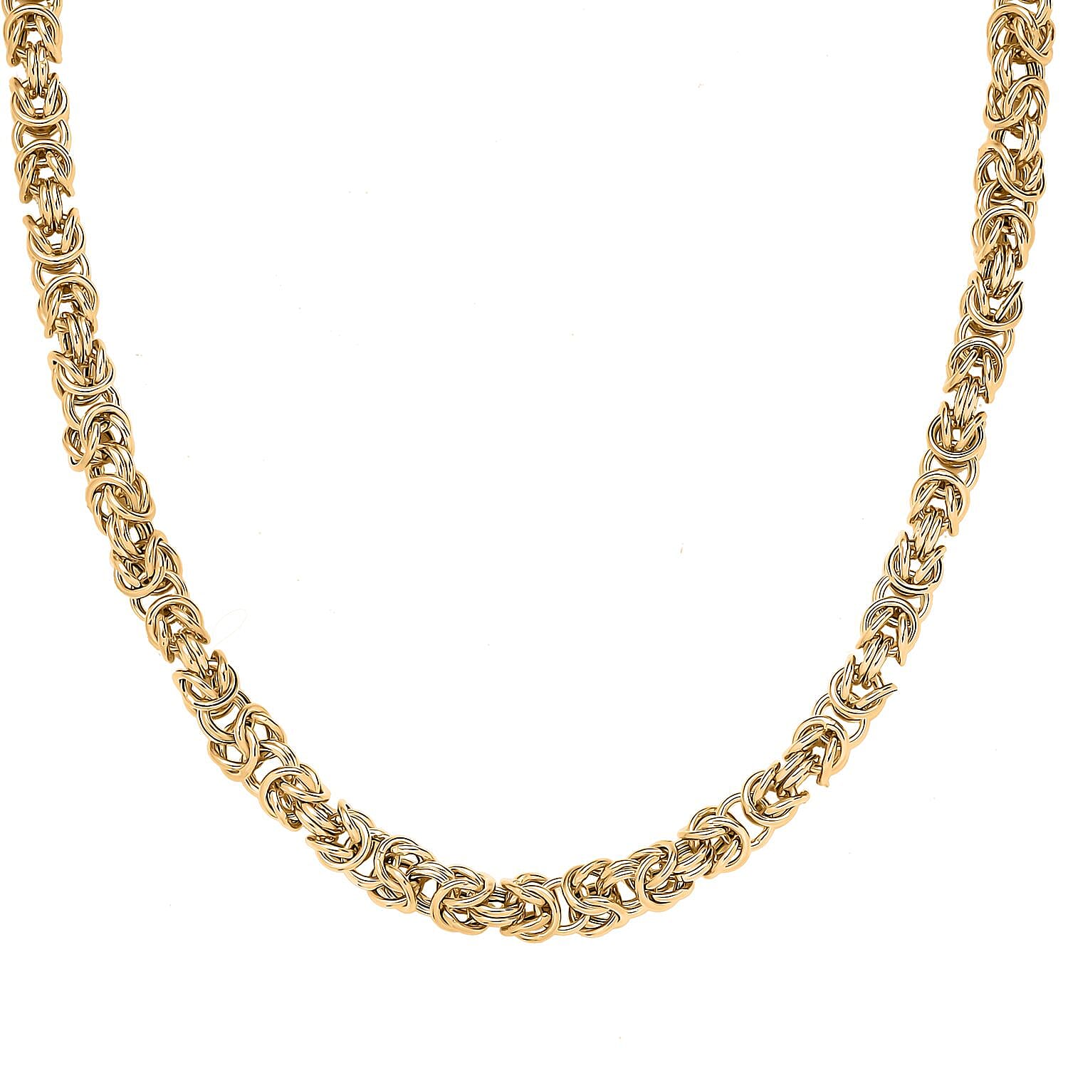 22K Yellow Gold 4.30mm Byzantine Chain Necklace 19.50 Inches 13.95 Grams