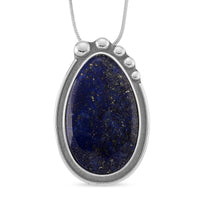Blue Imperial Jasper 50.00 ctw Necklace in Stainless Steel 24 Inches