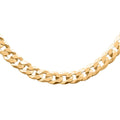 Italian 14K Yellow Gold Over Sterling Silver Flat Curb Chain Necklace 20 Inches 9.5 Grams - Sticky add to cart bar
