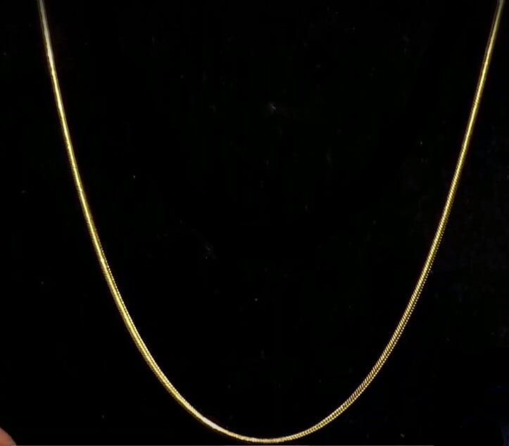 14K Yellow Gold Over Sterling Silver Fancy Necklace 24 Inches 10 Grams