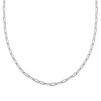 Italian Sterling Silver Paper Clip Chain Necklace (20 Inches) (14.8 g)